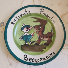 PIATTO RISTORANTE DEL BUON RICORDO - PINOCCHIO - BORGOMANERO 1990
