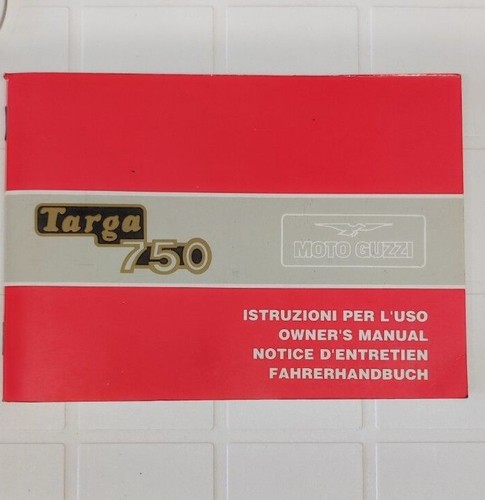 Moto guzzi targa - 750, libretto