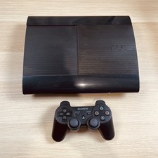PS3 PlayStation 3 Super Slim 12GB Console Nera Funzionante Controller Cavi