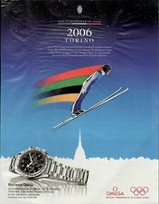OMEGA Pubblicità 1 pagina 2006 OROLOGIO BOUTIQUE OMEGA OLYMPIC GAMES TORINO