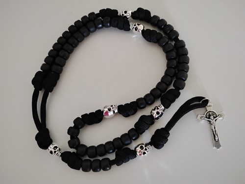 Teschio argento nero opaco - nero,