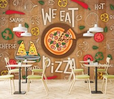 Carta da parati 3D bella pizza