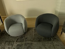 Poltrona Coppia Roche Bobois modello Nativ - Dot. Grigio Chiaro E Grigio Scuro