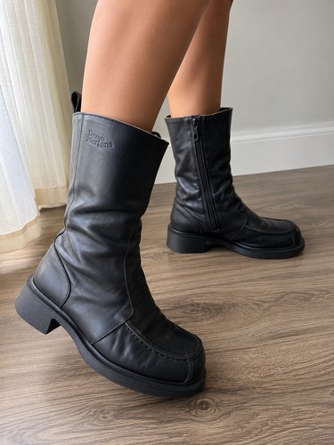 Stivali punk grunge pelle nera
