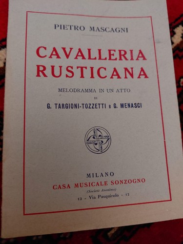 Libretto opera cavalleria - libretto,