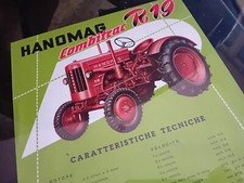 TRATTORE AGRICOLO HANOMAG COMBITRAC R19 E ATTREZZATURE brochure originale 