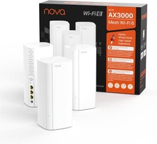 Tenda Nova MX12 Mesh WLAN WiFi 6 Sistema AX3000 Dual Band 9X Porta Gigabit 3 pz