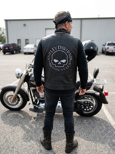 Harley davidson gilet pelle - davidson,