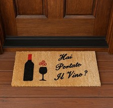 Zerbino Tappeto Simpatico in Cocco Naturale Hai Portato Il Vino ? 