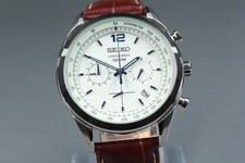 [OTTIME CONDIZIONI] Orologio Uomo Seiko Cronografo 6T63-00J0 46mm Quadrante Bianco Qz dal Giappone