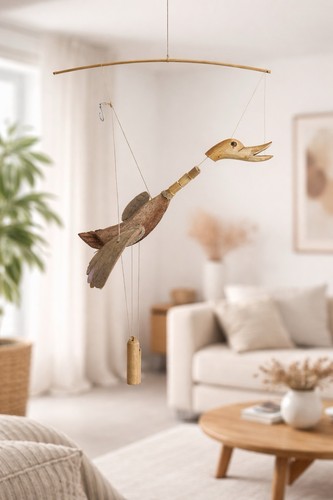Uccellino vintage legno - uccellino,