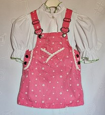 ABITO VINTAGE TOPOLINO COSTUMI OKTOBERFEST DIRNDL TYROL RAGAZZA-TAGLIA:US 4T/EU 98