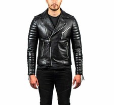 Giacca moto uomo trapuntata - giacca,