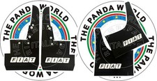 FIAT PANDA 4x4  PARASPRUZZI ANT. E POST. LOGO FIAT BIANCO RICAMBIO COMPATIBILE