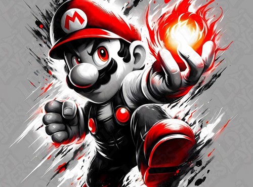 Litografia super mario - litografia,