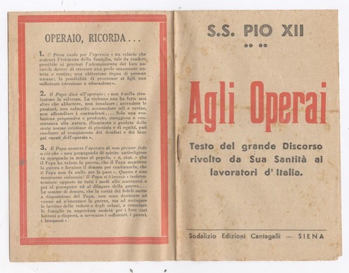 Pio xii agli operai - xii,