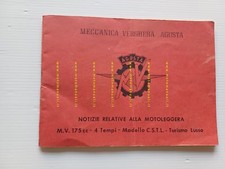 MV Agusta 175 C.S.T.L. 1954 manuale uso manutenzione originale owner's manual