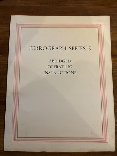Ferrograph serie manuale - ferrograph, 5