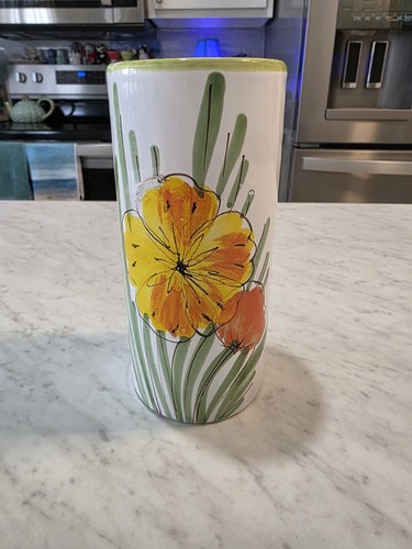 Vaso cilindro alto terracotta