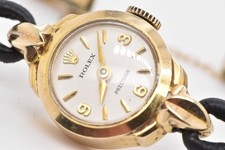 Orologio da cocktail Rolex vintage da donna anni 50 precisione oro giallo massiccio 9 carati