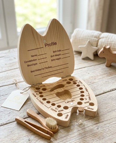 Scatola portadentini legno - scatola,