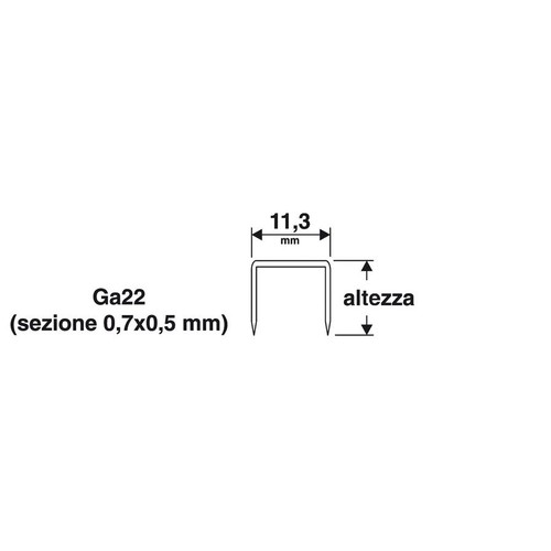 Punti 3x8 mm 1000pz - mm,