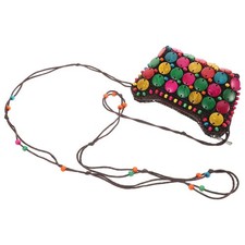  Borsa Boho: Borsa a tracolla con perline di guscio di cocco, vintage, etnica,