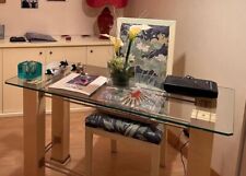 scrivania con piano in vetro cristallo  con sedia abbinata 