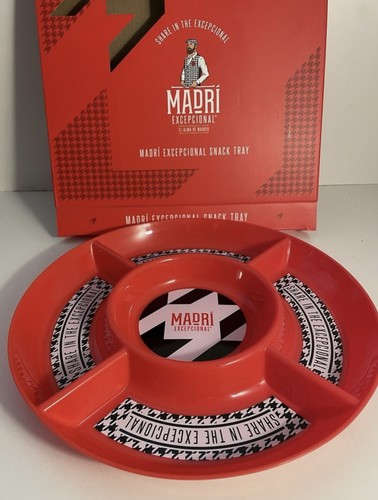 Madri red snack tray - red, party