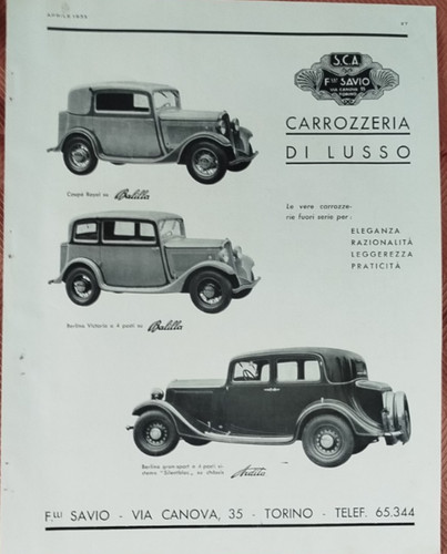 Carrozzeria savio balilla - carrozzeria,
