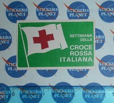  ADESIVO STICKER AUTOCOLLANT AUFKLEBER VINTAGE ORIGINAL CROCE ROSSA ITALIANA