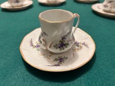 Tazzine caffè, 6 pezzi, con piattino Giraud Limoges France, nuove mai usate