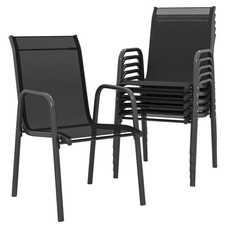Outsunny Set 6 Sedie Giardino