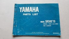 Yamaha SR 500 1979 catalogo ricambi originale spare parts catalogue