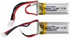 2x Batteria Lipo 7.4V 300mAh