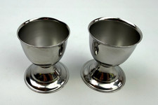 2 Tazze Uovo Alessi Acciaio