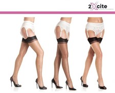 Gio Calze 100% Nylon Completo Contrasto Fatto a Mano UK Rinforzo Tacco Punta