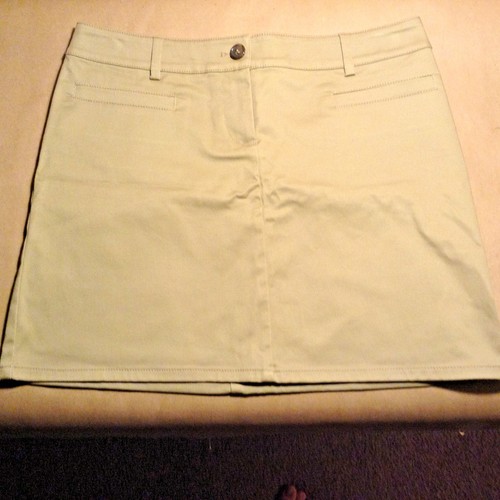 Minigonna denim jeans beige