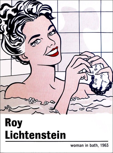 Roy lichtstein donna nel bagno - roy,