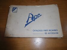 PIAGGIO CATALOGO PARTI DI RICAMBIO ED ACCESSORI LIBRETTO ACCESSORIO APE 150 1951