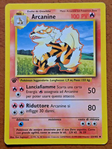 Pokemon arcanine 102 - arcanine, 23/102