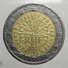2 euro 2001 RF Francia con errori di conio