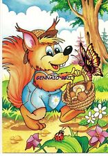 VOLPE UMANIZZATA CESTO FUNGHI FARFALLA COCCINELLA MUSHROOM FOX BUTTERFLY LADYBUG