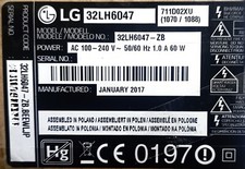 RICAMBI PER TV LG 32LH6047