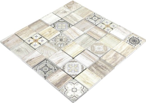 Patchwork mosaico crema braun - patchwork,