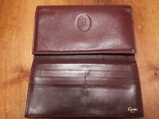 Portafoglio ripiegabile vintage CARTIER Paris-Pelle-Anni 80/90-Ottime Condizioni