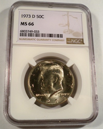 1973 clad ngc ms66 kennedy - clad,