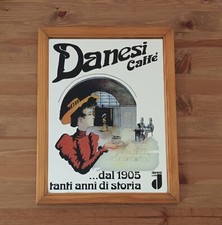 Specchio pubblicitario Caffè Danesi torrefazione Roma Insegna advertising mirror