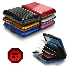 PORTA CARTE DI CREDITO IN METALLO RFID PORTAFOGLIO TESSERE BANCOMAT BIGLIETTI