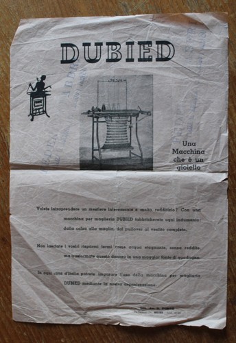 Volantino pubblicitario dubied - pubblicitario,